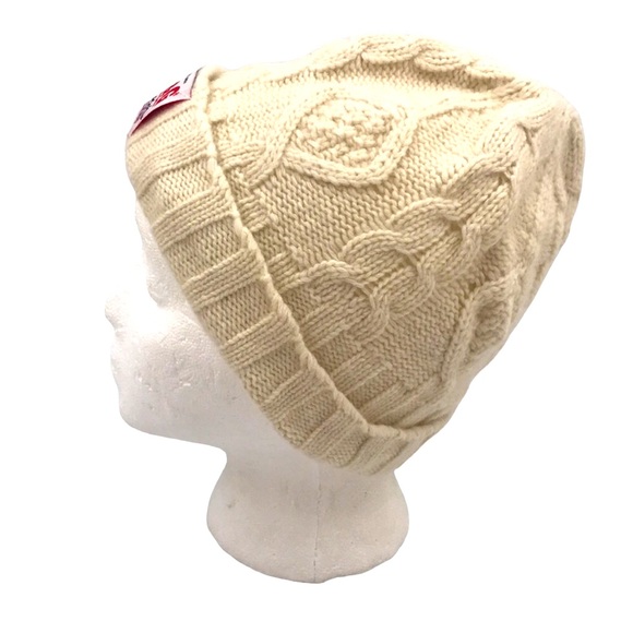 Dolce & Gabbana D&G Expert Fitting Service Cream Beanie One Size - Picture 4 of 5